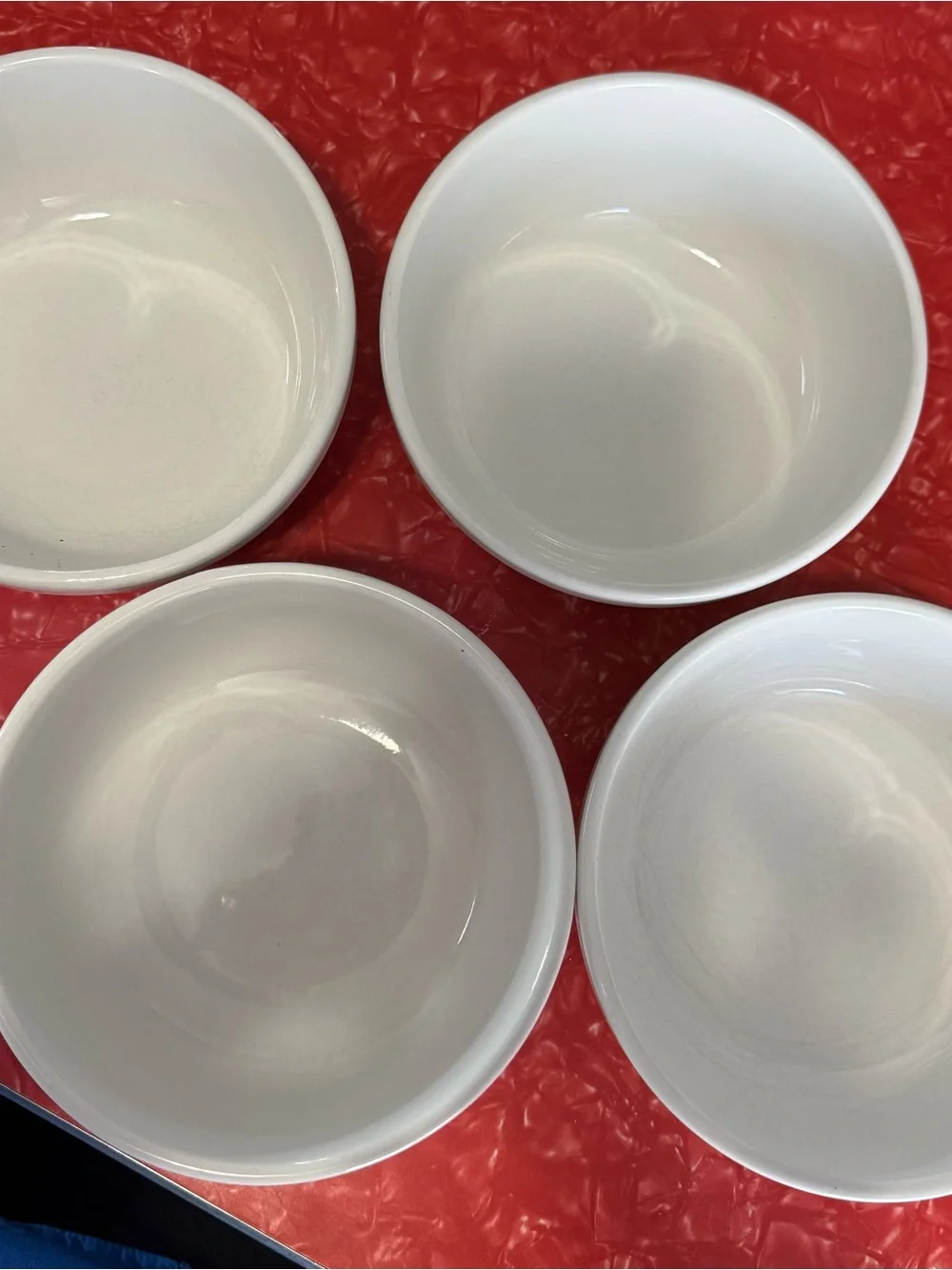 Pottery Barn China Du Jour white  Cereal Bowl - set of 4